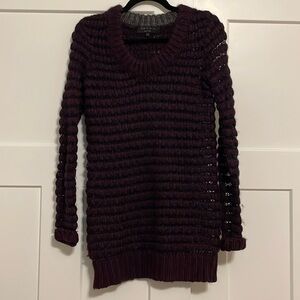 RAG & BONE Women's X-Small Burgundy Knit Long Sleeve Wool Alpaca Blended